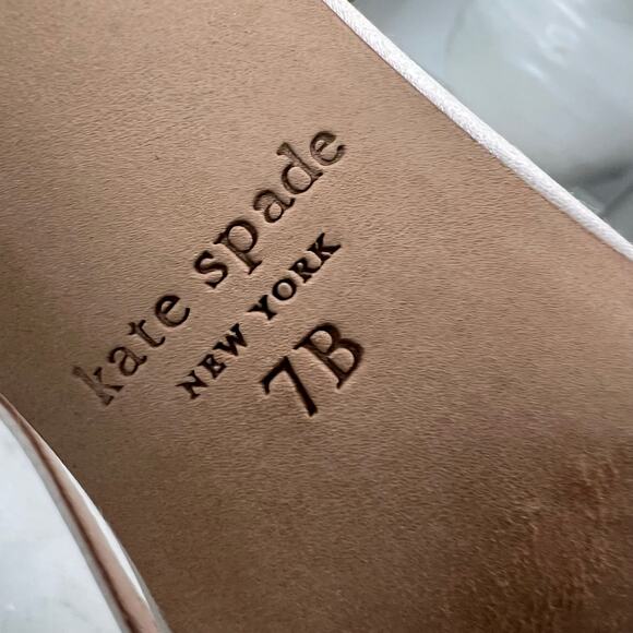 Kate Spade New York Marseille Slingback Pumps Pointed Toe Ivory K1037 Women's 7B - Picture 10 of 11